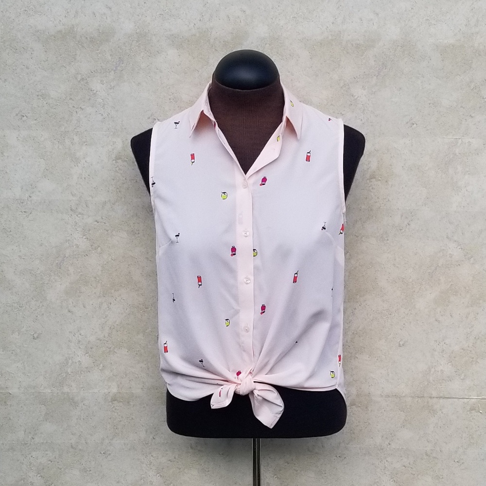 a new day Sleeveless Button-Down Blouse XS